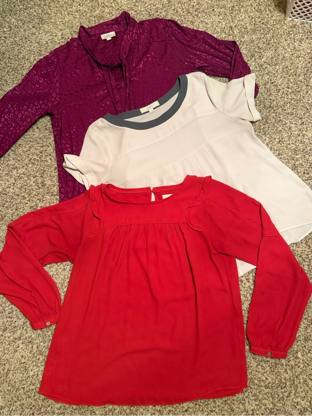 LOFT blouses bundle of three